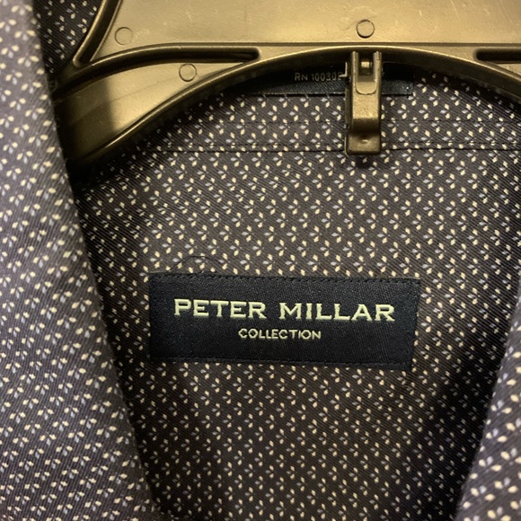 Peter Millar Mens Dress Shirt Button Down Large - Picture 2 of 4